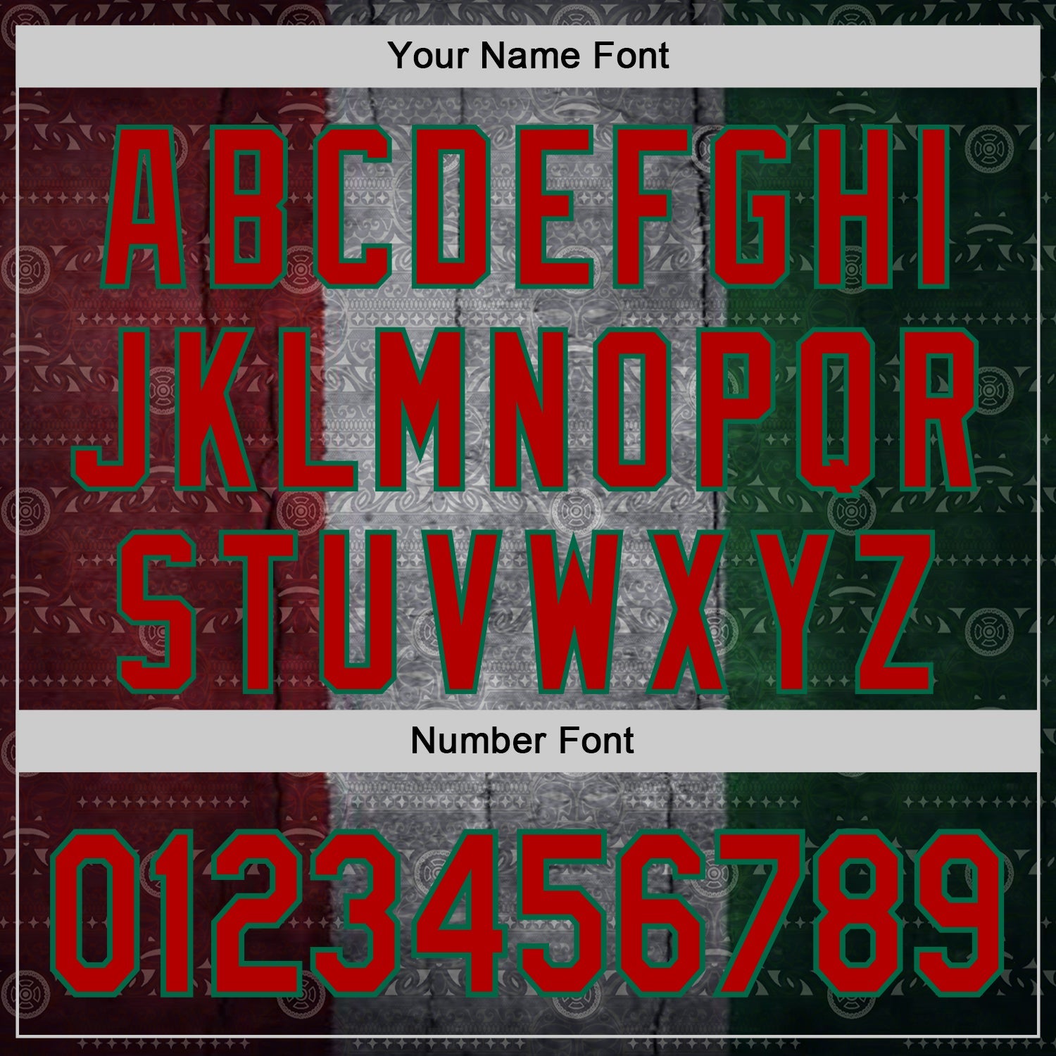 Custom Gray Red-Kelly Green 3D Pattern Design Meixican Tribal Sportswear Pullover Sweatshirt Hoodie