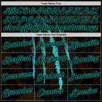 Custom Black Aqua 3D Pattern Design Scratch Tribal Sportswear Pullover Sweatshirt Hoodie