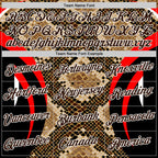 Custom Stitched Old Gold Brown Black Red-White 3D Pattern Design Snake Skin Print Sportswear Pullover Sweatshirt Hoodie