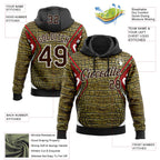 Custom Stitched Green Brown Black Red-White 3D Pattern Design Crocodile Skin Print Sportswear Pullover Sweatshirt Hoodie