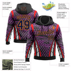 Custom Stitched Purple Navy Black Red Bay Orange-White 3D Pattern Design Snake Skin Print Sportswear Pullover Sweatshirt Hoodie