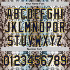 Custom Stitched White Navy Black Blue-Gold 3D Pattern Design Snake Skin Print Sportswear Pullover Sweatshirt Hoodie