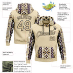 Custom City Cream Vegas Gold-Black 3D Pattern Design Western Cowboy Tribal Ethnic Sports Pullover Sweatshirt Hoodie