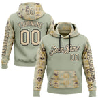 Custom Green City Cream-Black 3D Pattern Design Western Cowboy Tribal Ethnic Sports Pullover Sweatshirt Hoodie