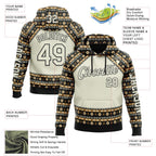 Custom City Cream Black 3D Pattern Design Western Cowboy Tribal Ethnic Sports Pullover Sweatshirt Hoodie