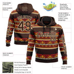 Custom Brown City Cream 3D Pattern Design Western Cowboy Tribal Ethnic Sports Pullover Sweatshirt Hoodie