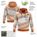 Custom White Orange-Brown 3D Pattern Design Western Cowboy Tribal Ethnic Sports Pullover Sweatshirt Hoodie