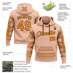 Custom Pink Bay Orange-Brown 3D Pattern Design Western Cowboy Tribal Ethnic Sports Pullover Sweatshirt Hoodie