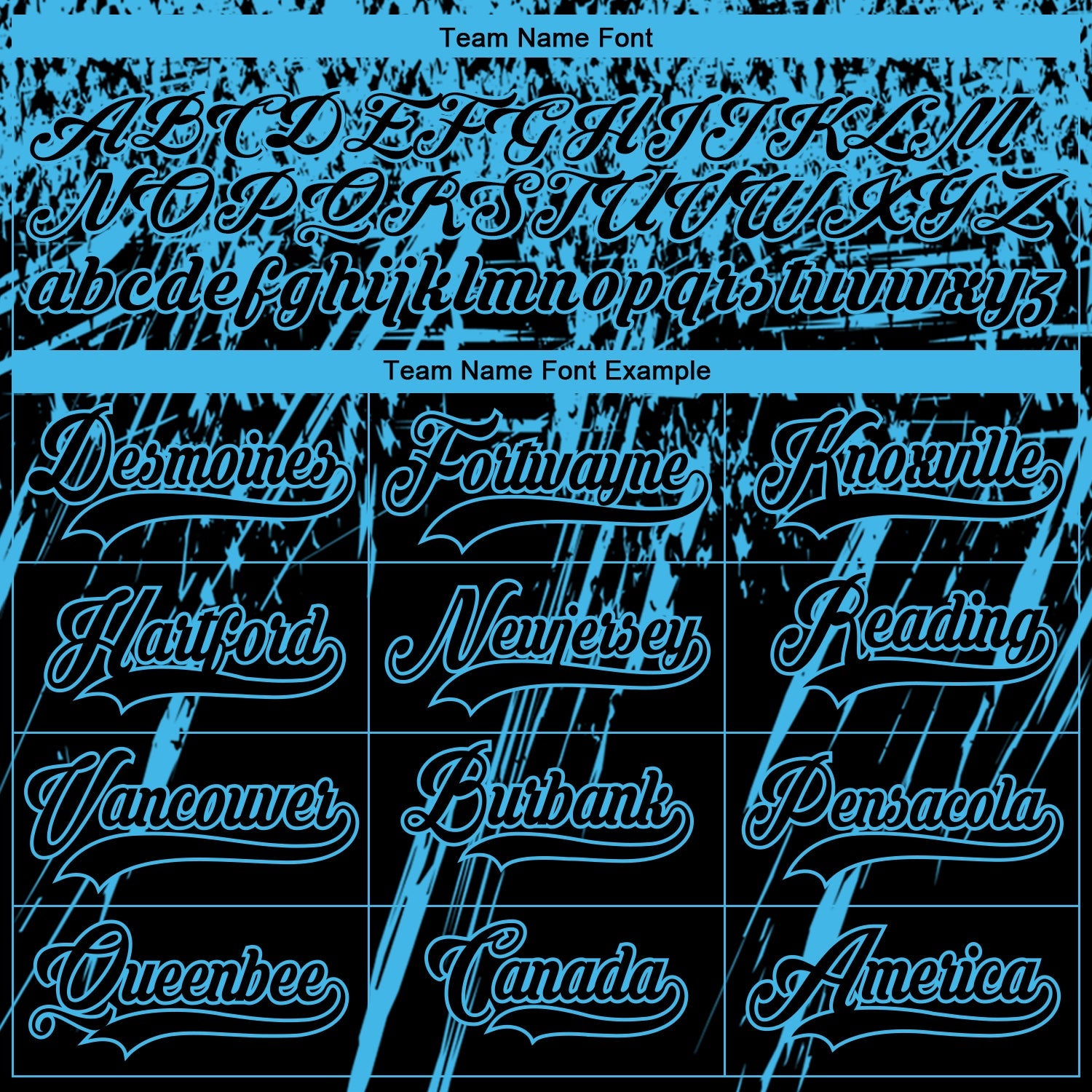 Custom Black Sky Blue-White 3D Splash Hockey Lace Neck Jersey