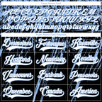 Custom Black White-Light Blue 3D Splash Hockey Lace Neck Jersey