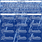 Custom Royal Light Blue-White 3D Splash Hockey Lace Neck Jersey