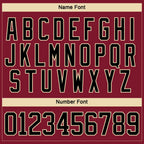 Custom Crimson Black-Cream 3D Splash Hockey Lace Neck Jersey
