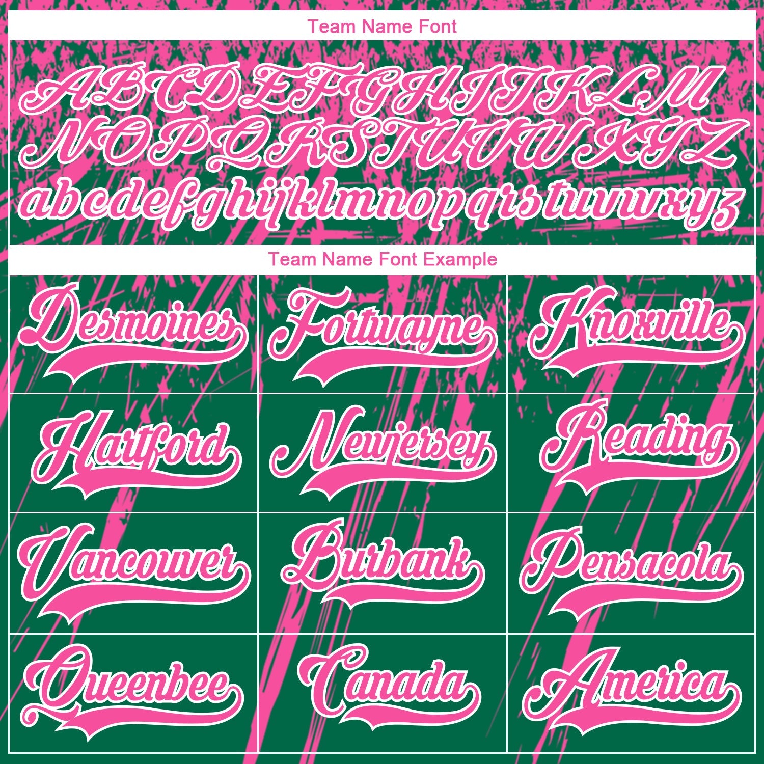 Custom Kelly Green Pink-White 3D Splash Hockey Lace Neck Jersey