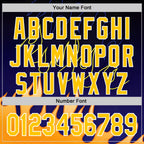 Custom Blue Yellow-White 3D Abstract Flame Sports Pullover Sweatshirt Hoodie