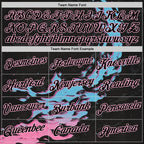 Custom Black Blue-Light Pink 3D Abstract Flame Sports Pullover Sweatshirt Hoodie