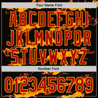 Custom Black Red-Yellow 3D Abstract Flame Sports Pullover Sweatshirt Hoodie