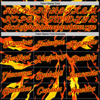 Custom Black Red-Yellow 3D Abstract Flame Sports Pullover Sweatshirt Hoodie