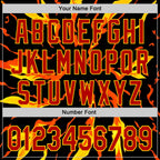 Custom Black Red-Yellow 3D Abstract Flame Sports Pullover Sweatshirt Hoodie