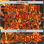 Custom Black Red-Yellow 3D Abstract Flame Sports Pullover Sweatshirt Hoodie