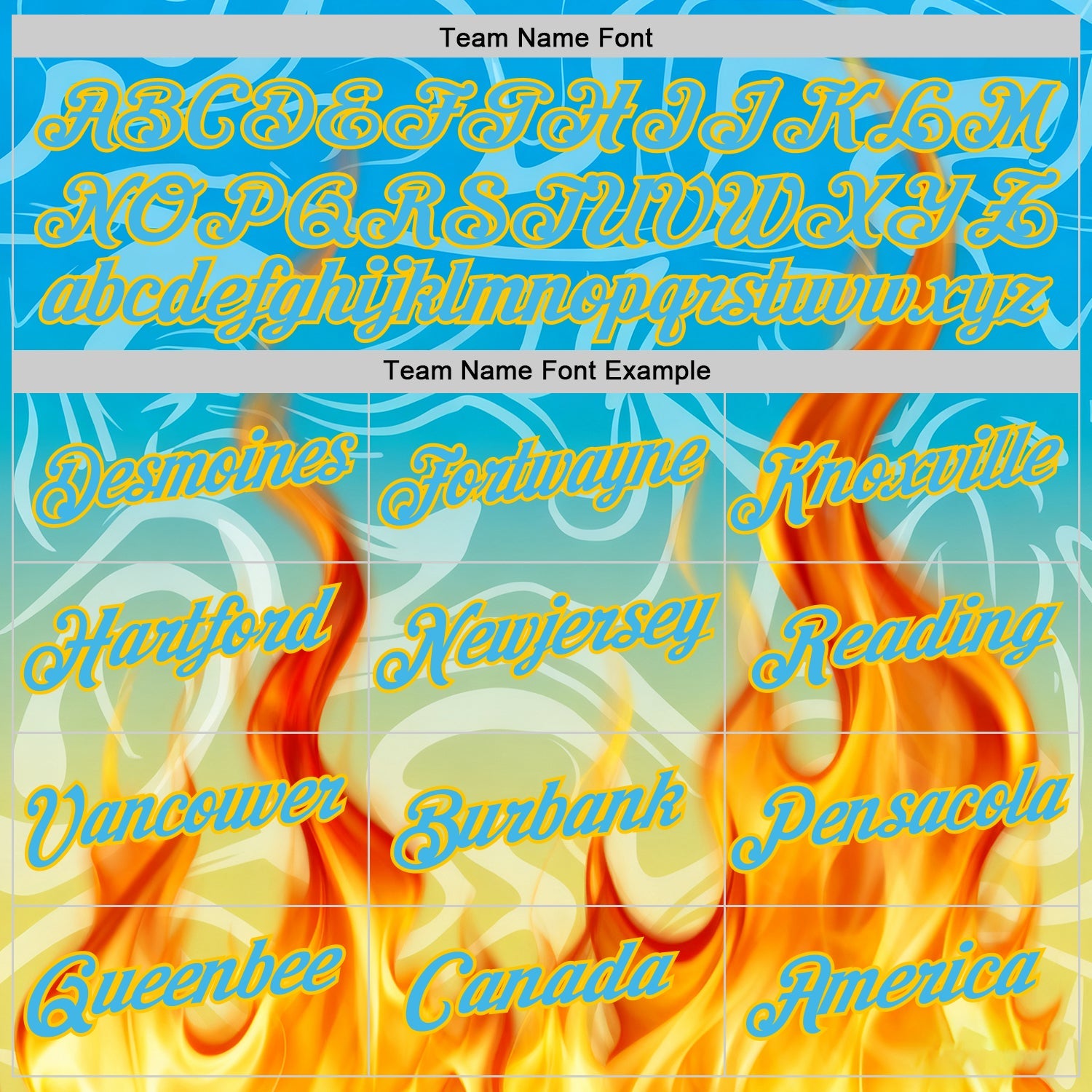 Custom Blue Sky Blue-Yellow 3D Abstract Flame Sports Pullover Sweatshirt Hoodie