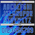 Custom Black Thunder Blue-White 3D Abstract Flame Sports Pullover Sweatshirt Hoodie