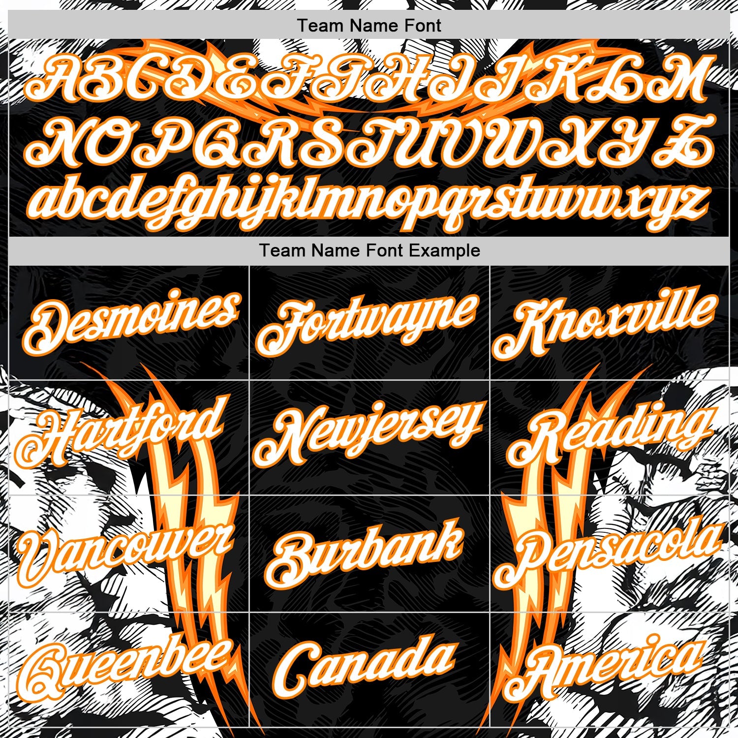 Custom Black White-Bay Orange 3D Abstract Flame Sports Pullover Sweatshirt Hoodie