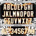 Custom Black White-Bay Orange 3D Abstract Flame Sports Pullover Sweatshirt Hoodie