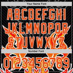 Custom Black Orange-White 3D Abstract Flame Sports Pullover Sweatshirt Hoodie