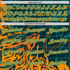 Custom Green Bay Orange-Aqua 3D Abstract Flame Sports Pullover Sweatshirt Hoodie