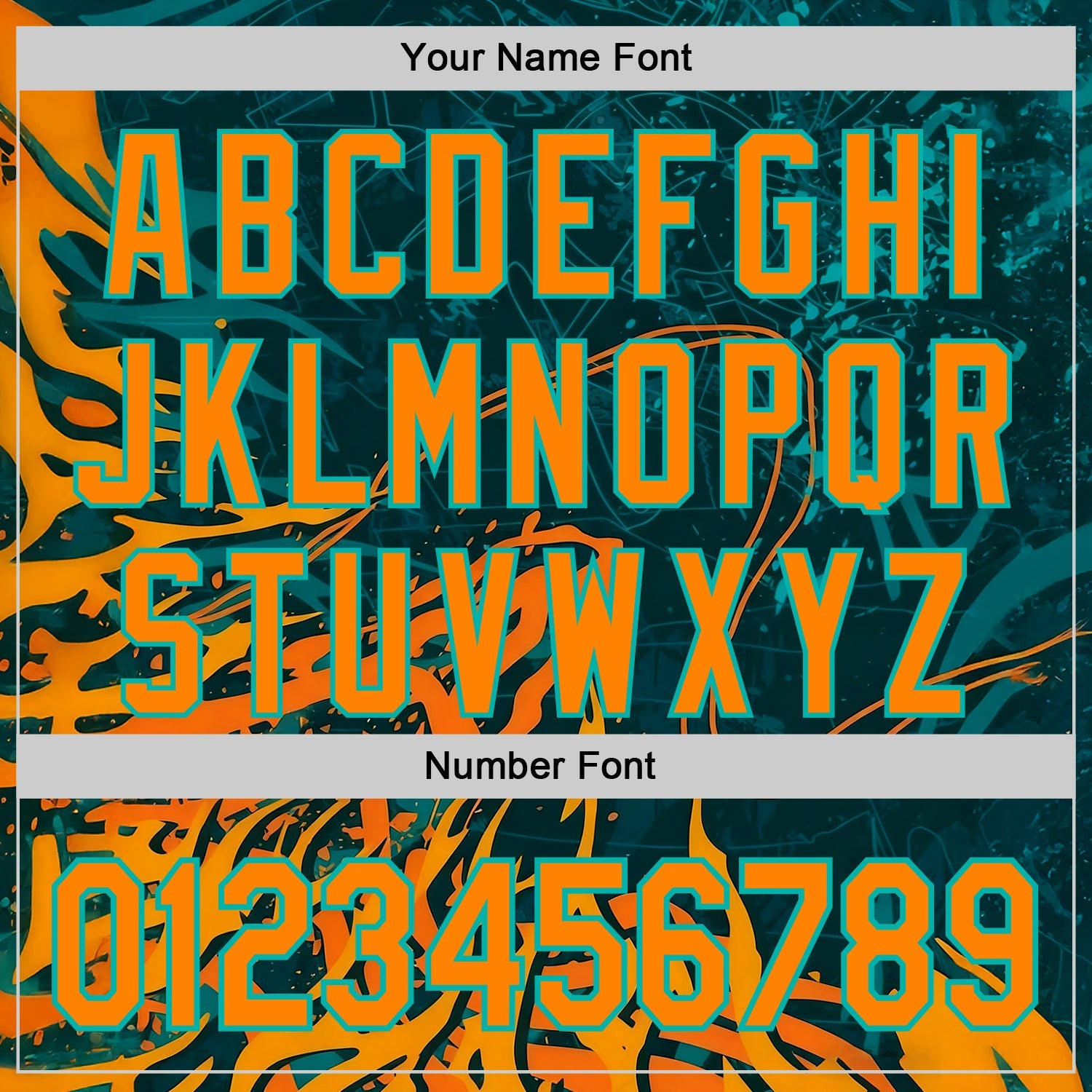 Custom Green Bay Orange-Aqua 3D Abstract Flame Sports Pullover Sweatshirt Hoodie