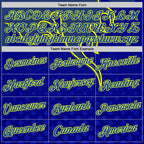 Custom Royal Thunder Blue-Yellow 3D Abstract Flame Sports Pullover Sweatshirt Hoodie