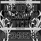 Custom Black White 3D Abstract Flame Sports Pullover Sweatshirt Hoodie