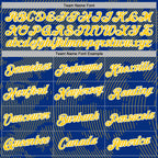 Custom Stitched Royal Yellow-White 3D Pattern Design Curve Lines Sports Pullover Sweatshirt Hoodie