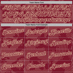 Custom Stitched Crimson Cream 3D Pattern Design Curve Lines Sports Pullover Sweatshirt Hoodie