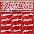 Custom Stitched Red Gray-White 3D Pattern Design Curve Lines Sports Pullover Sweatshirt Hoodie