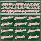 Custom Stitched Green Medium Pink-White 3D Pattern Design Curve Lines Sports Pullover Sweatshirt Hoodie