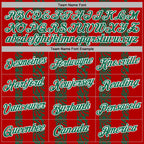 Custom Stitched Red Kelly Green-White 3D Pattern Design Abstract Shape Sports Pullover Sweatshirt Hoodie