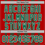 Custom Stitched Red Kelly Green-White 3D Pattern Design Abstract Shape Sports Pullover Sweatshirt Hoodie