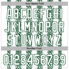 Custom Stitched White Green 3D Pattern Design Abstract Shape Sports Pullover Sweatshirt Hoodie