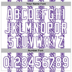 Custom Stitched White Purple 3D Pattern Design Abstract Shape Sports Pullover Sweatshirt Hoodie