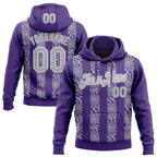 Custom Stitched Purple Gray-White 3D Pattern Design Abstract Shape Sports Pullover Sweatshirt Hoodie