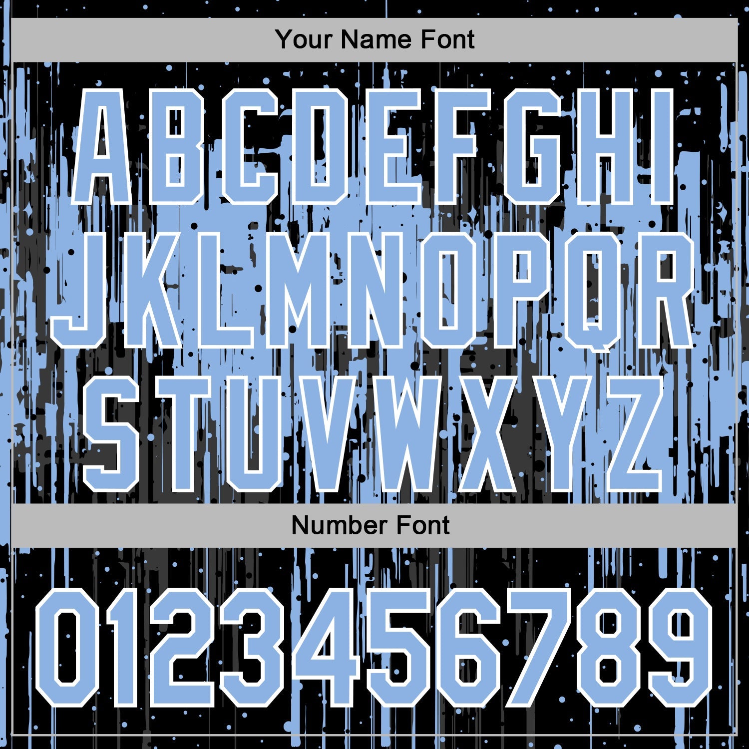 Custom Stitched Black Light Blue-White 3D Pattern Design Dripping Splatter Sports Pullover Sweatshirt Hoodie
