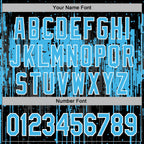 Custom Stitched Black Sky Blue-White 3D Pattern Design Dripping Splatter Sports Pullover Sweatshirt Hoodie