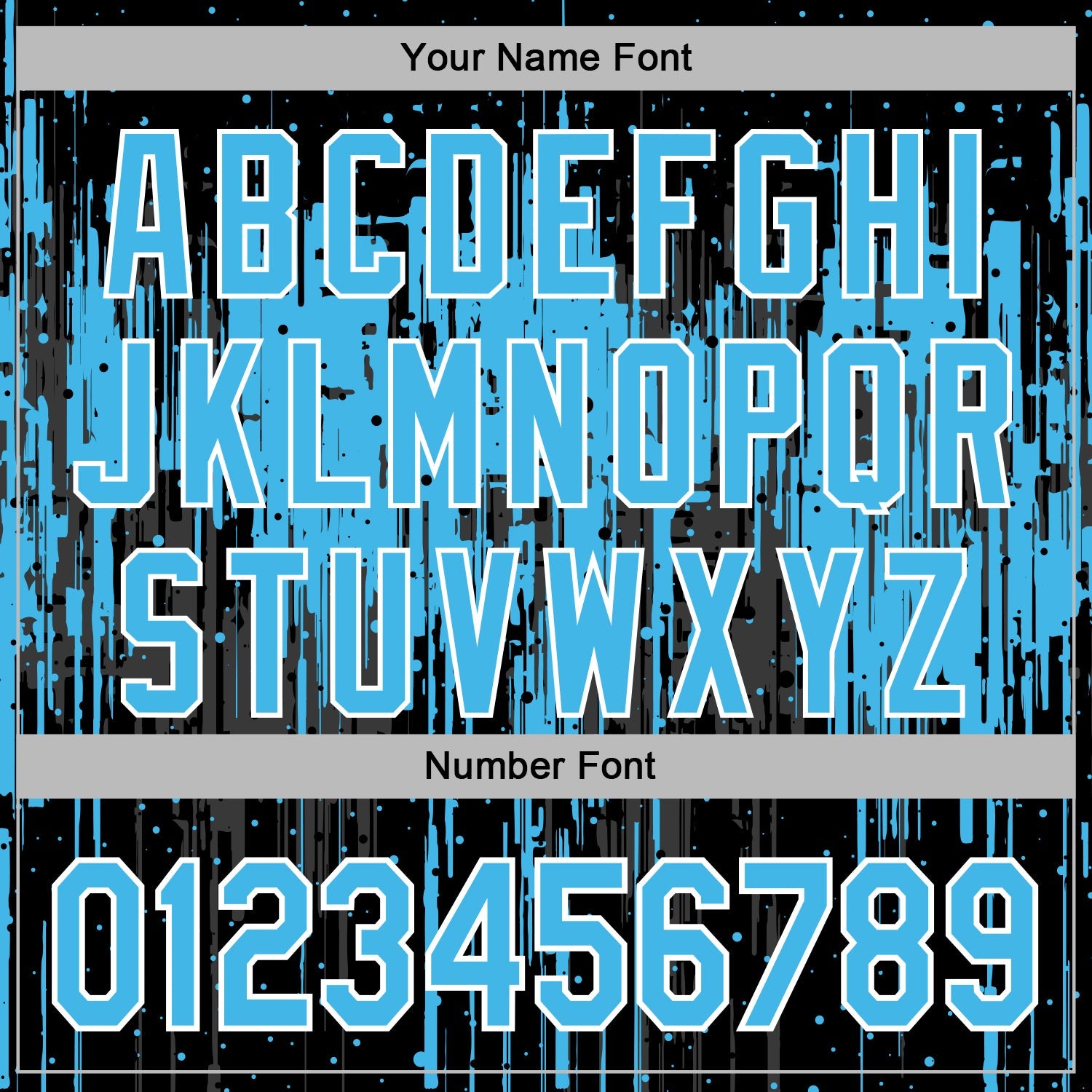 Custom Stitched Black Sky Blue-White 3D Pattern Design Dripping Splatter Sports Pullover Sweatshirt Hoodie