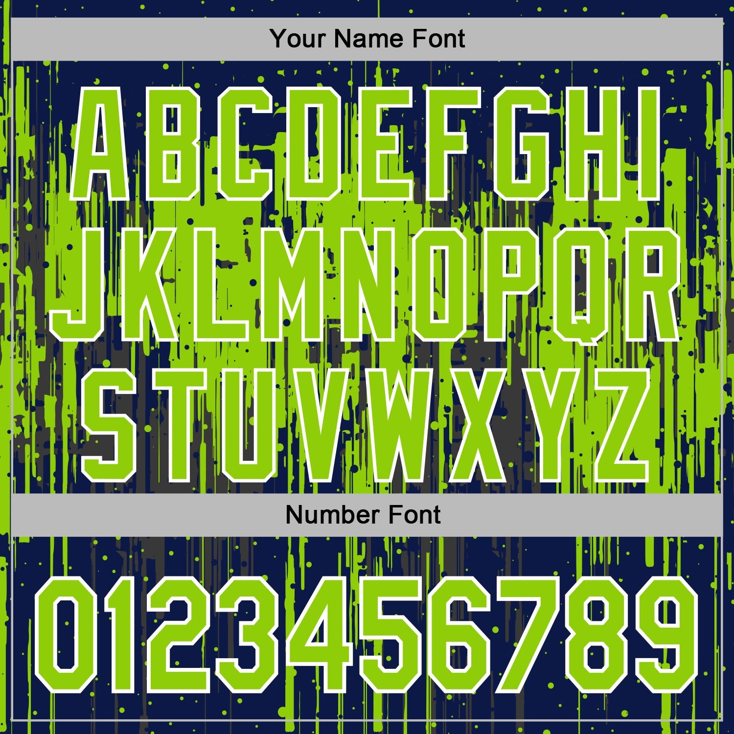 Custom Stitched Navy Neon Green-White 3D Pattern Design Dripping Splatter Sports Pullover Sweatshirt Hoodie