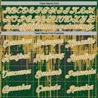 Custom Stitched Green Old Gold-White 3D Pattern Design Dripping Splatter Sports Pullover Sweatshirt Hoodie