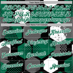 Custom Stitched Black Kelly Green-White 3D Pattern Design Geometric Shape Sports Pullover Sweatshirt Hoodie