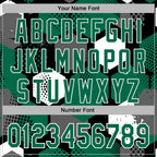 Custom Stitched Black Kelly Green-White 3D Pattern Design Geometric Shape Sports Pullover Sweatshirt Hoodie