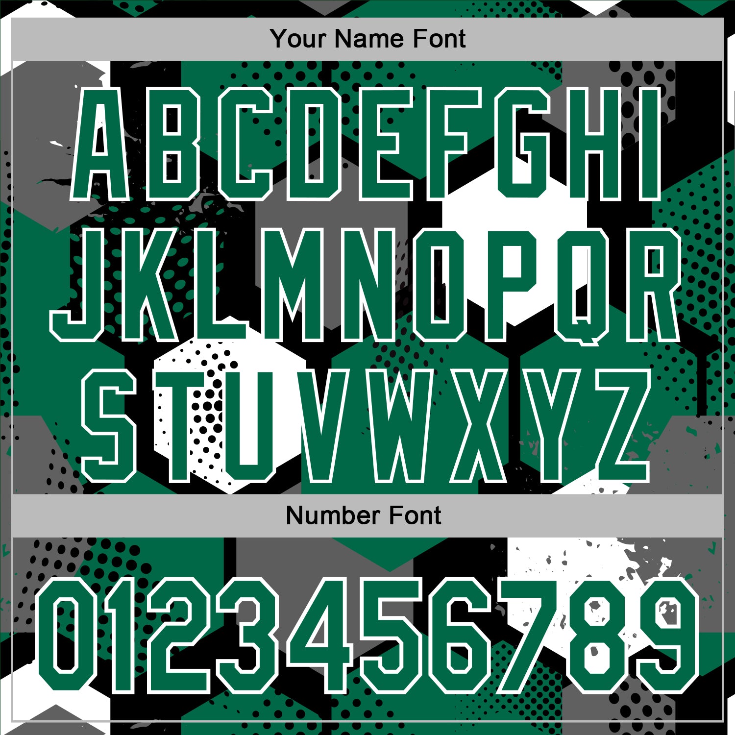 Custom Stitched Black Kelly Green-White 3D Pattern Design Geometric Shape Sports Pullover Sweatshirt Hoodie