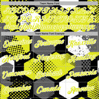 Custom Stitched Black Neon Yellow-White 3D Pattern Design Geometric Shape Sports Pullover Sweatshirt Hoodie
